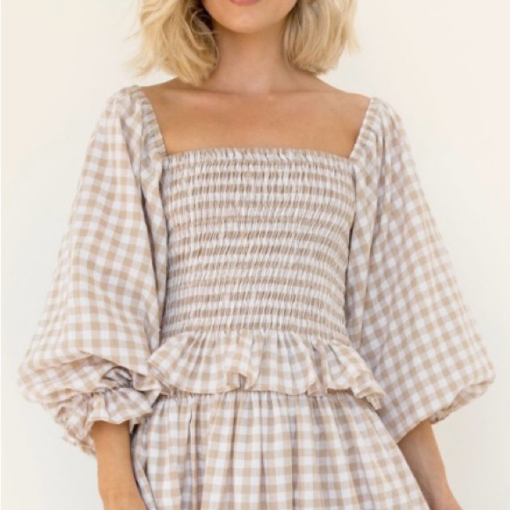 Wild Horses Label Ballerina Gingham Blouse